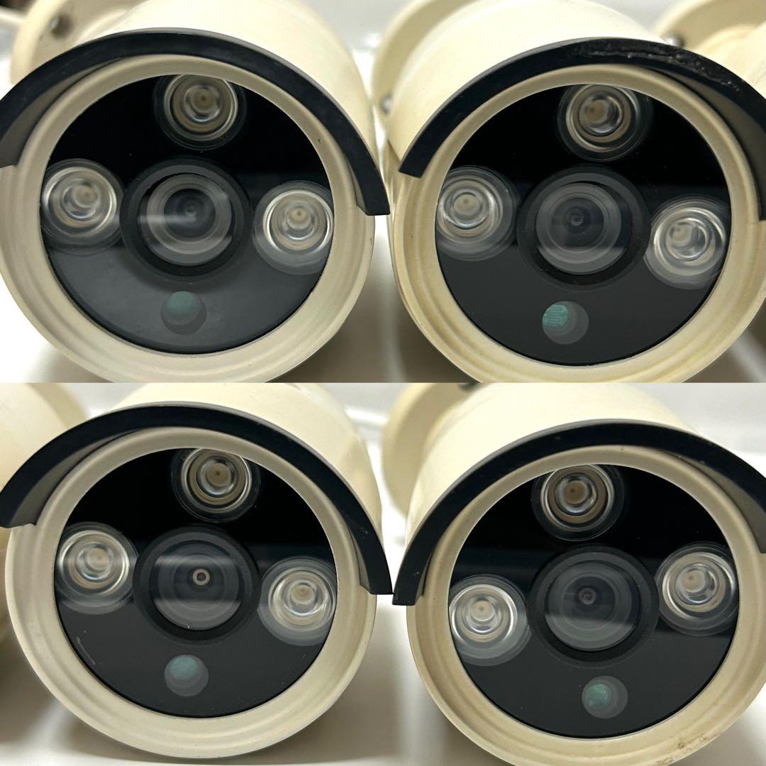 防犯カメラ　4台とモニター　セット　録画機能付き　中古　使用可能　１TB HDD