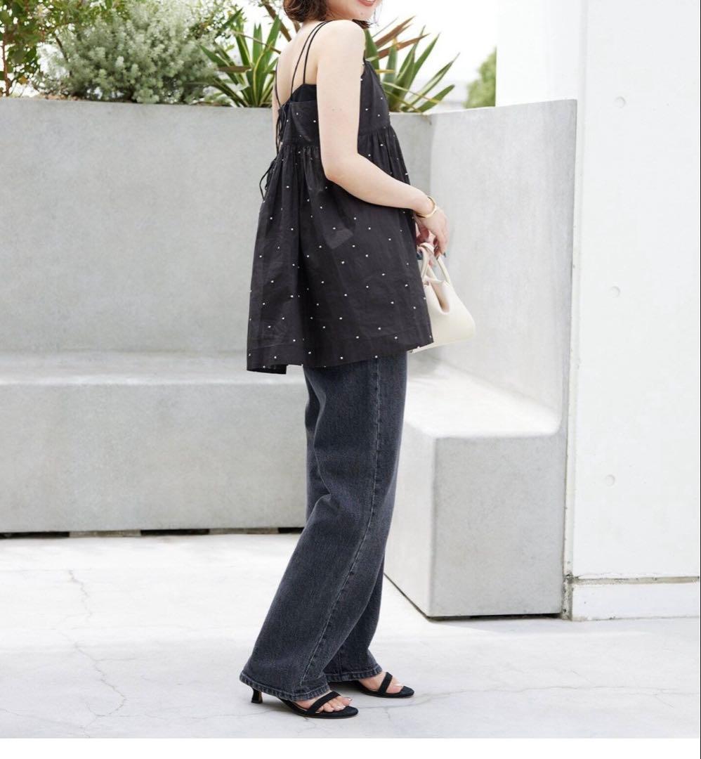 ドット刺しゅうキャミソール　スローブイエナ