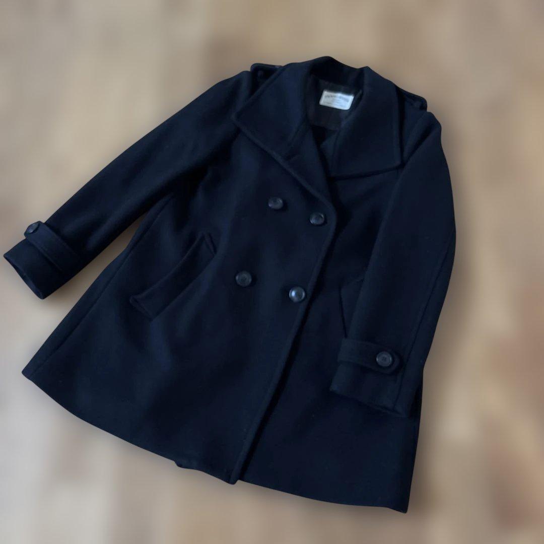 フレームワーク　黒 ウール ピーコート　　カシミア　38