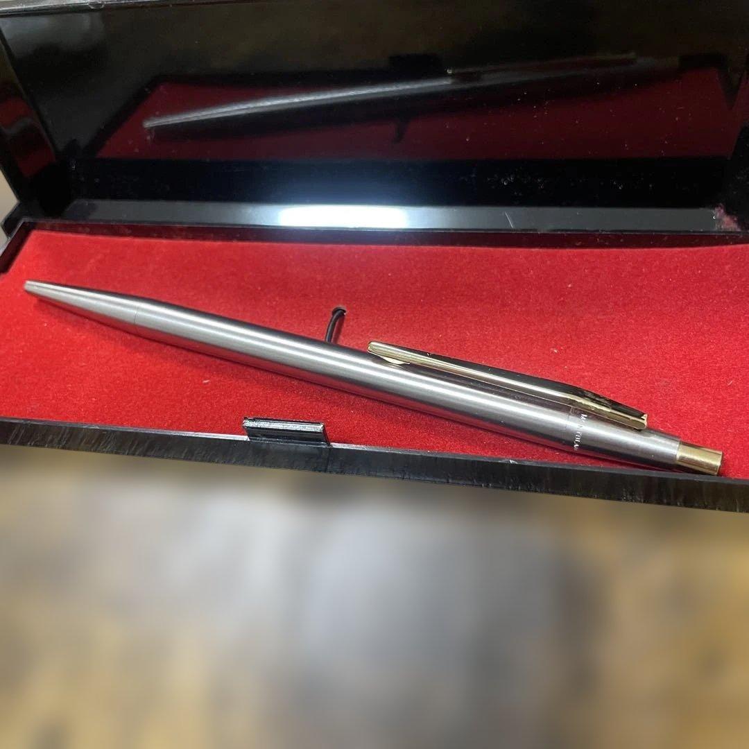 【現行リフィル可／アダプター付】モンブラン ノブレス 後期型 銀×金　ケース付