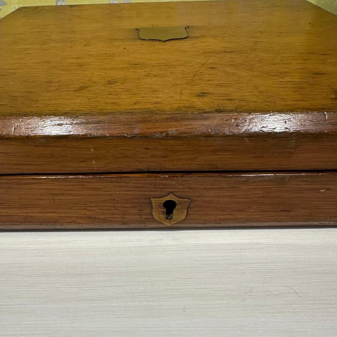 ⭐︎純銀継手 英国製 白蝶貝 マザーオブパールデザートナイフ&フォーク12本 木箱