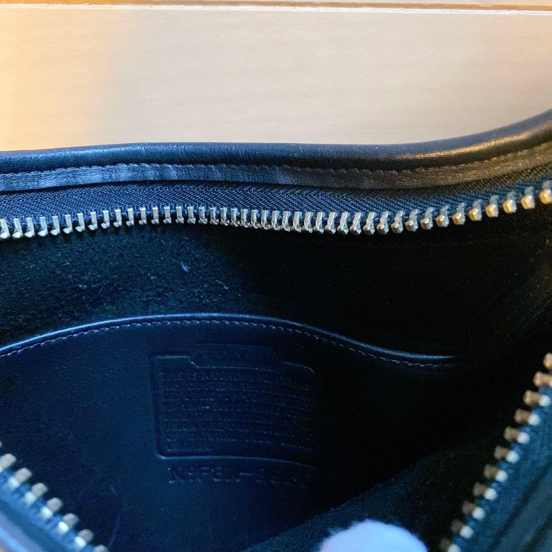 9950 COACH オールドコーチ ショルダーバッグ 黒レザー 斜め掛けバッグ