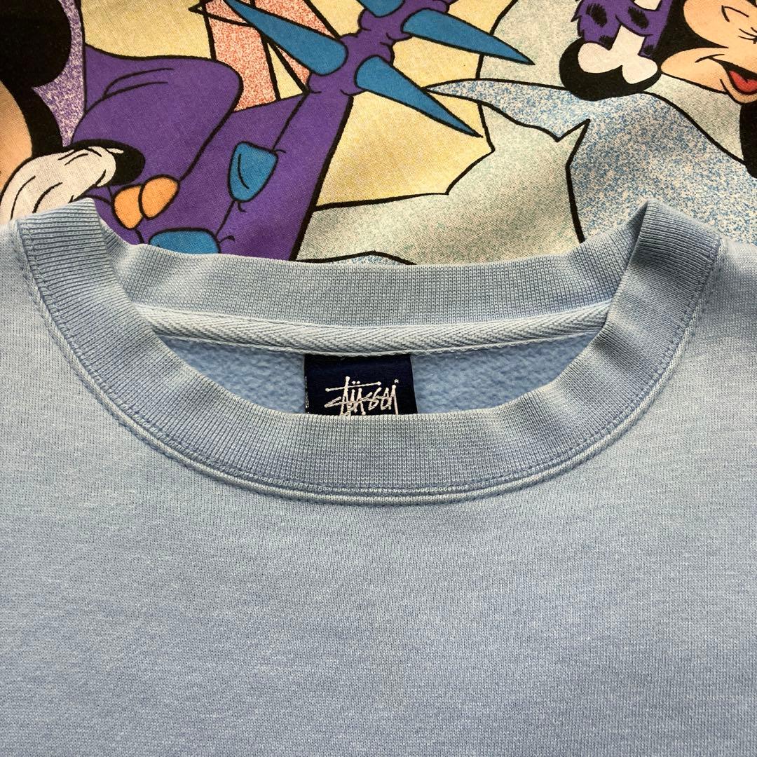 USA製　old stussy スウェット　トレーナー　レアカラー　スカイブルー