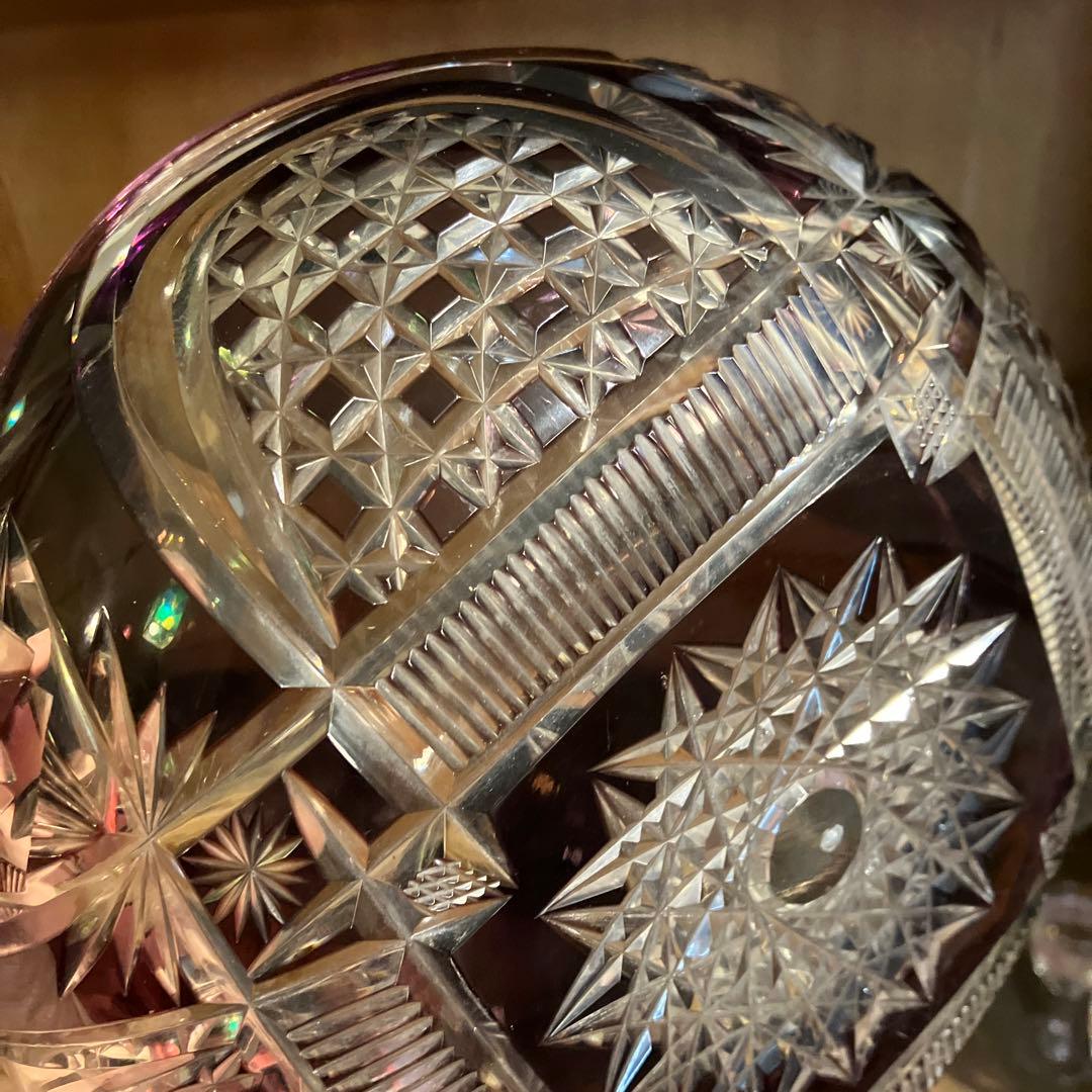 アンティーク　カット硝子　切子硝子