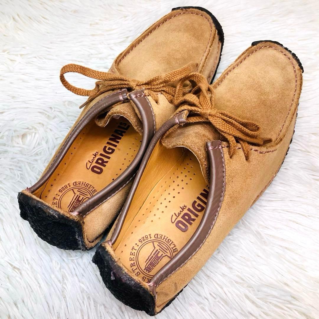【極美品】Clarks UK4.5クラークス ナタリー ライトブラウン ワラビー