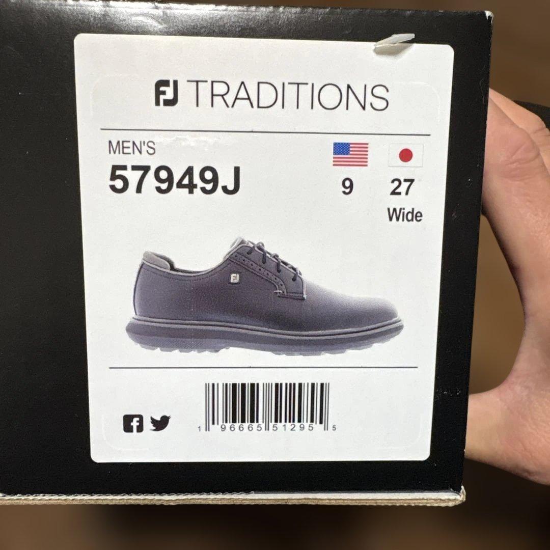 【新品　未使用】フットジョイ ゴルフシューズ 黒 トラディションズ　27.0