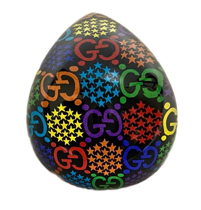 希少　グッチ　ペーパーウエイト　書道　モノグラム　マルチカラー　インテリア　総柄