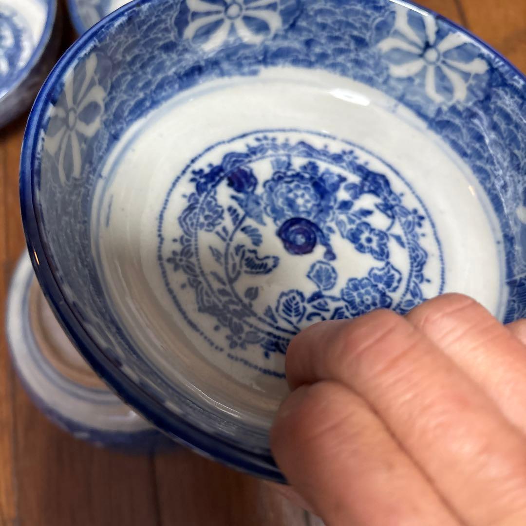 最終処分特価　明治　印判の大きめなます皿（鉢）　骨董のある暮らし