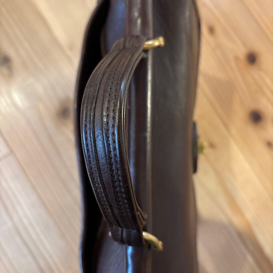 オールドコーチ ショルダーバッグ 2way ウィリス レザー 茶　USA製