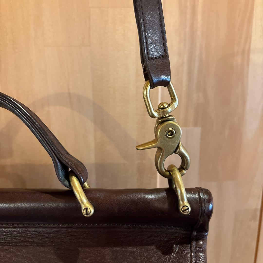 オールドコーチ ショルダーバッグ 2way ウィリス レザー 茶　USA製