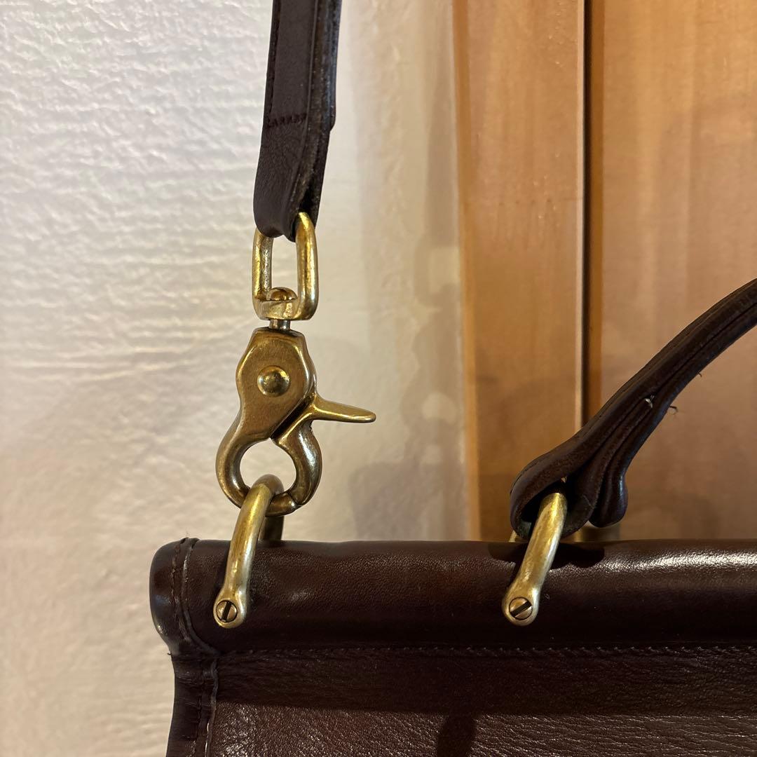 オールドコーチ ショルダーバッグ 2way ウィリス レザー 茶　USA製