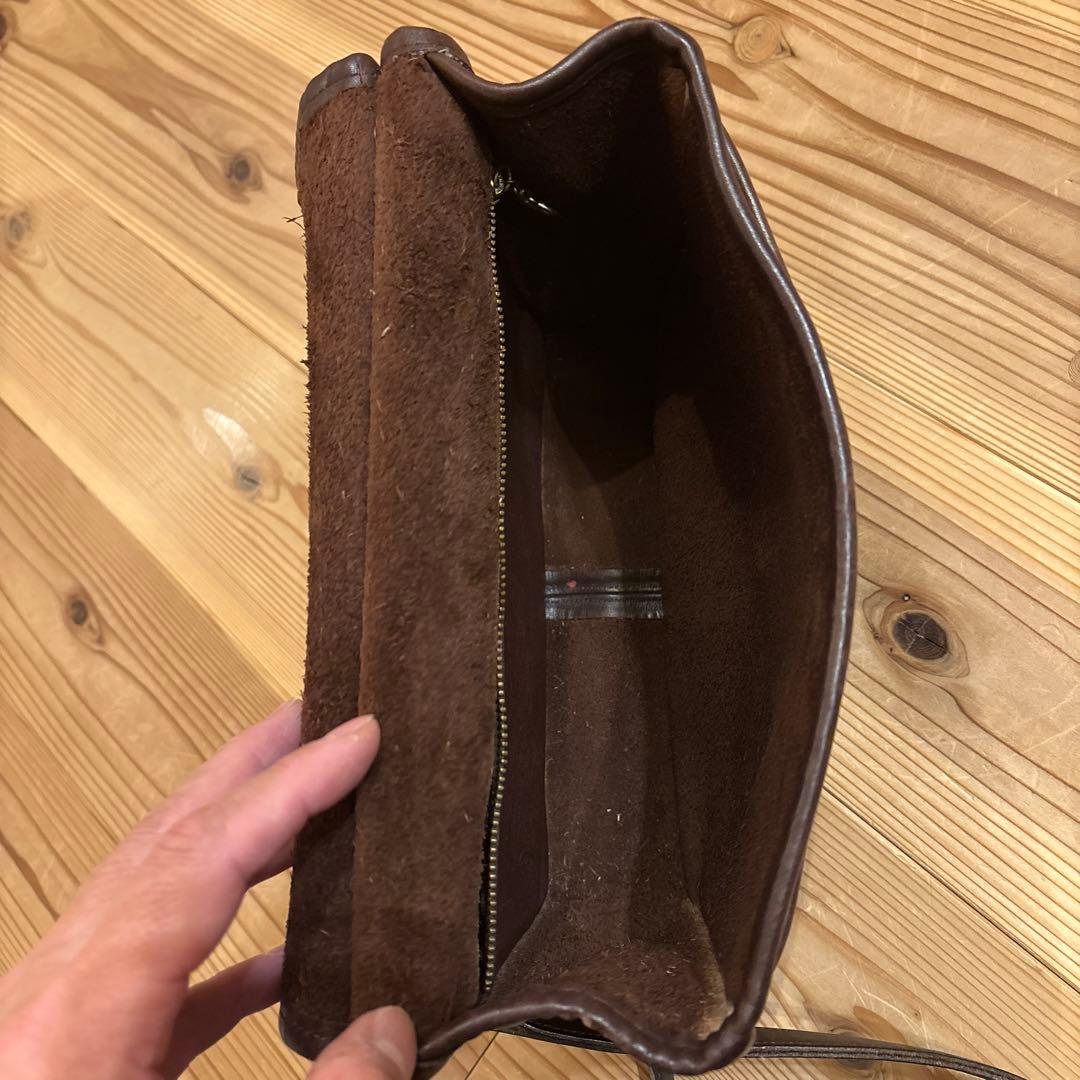 オールドコーチ ショルダーバッグ 2way ウィリス レザー 茶　USA製