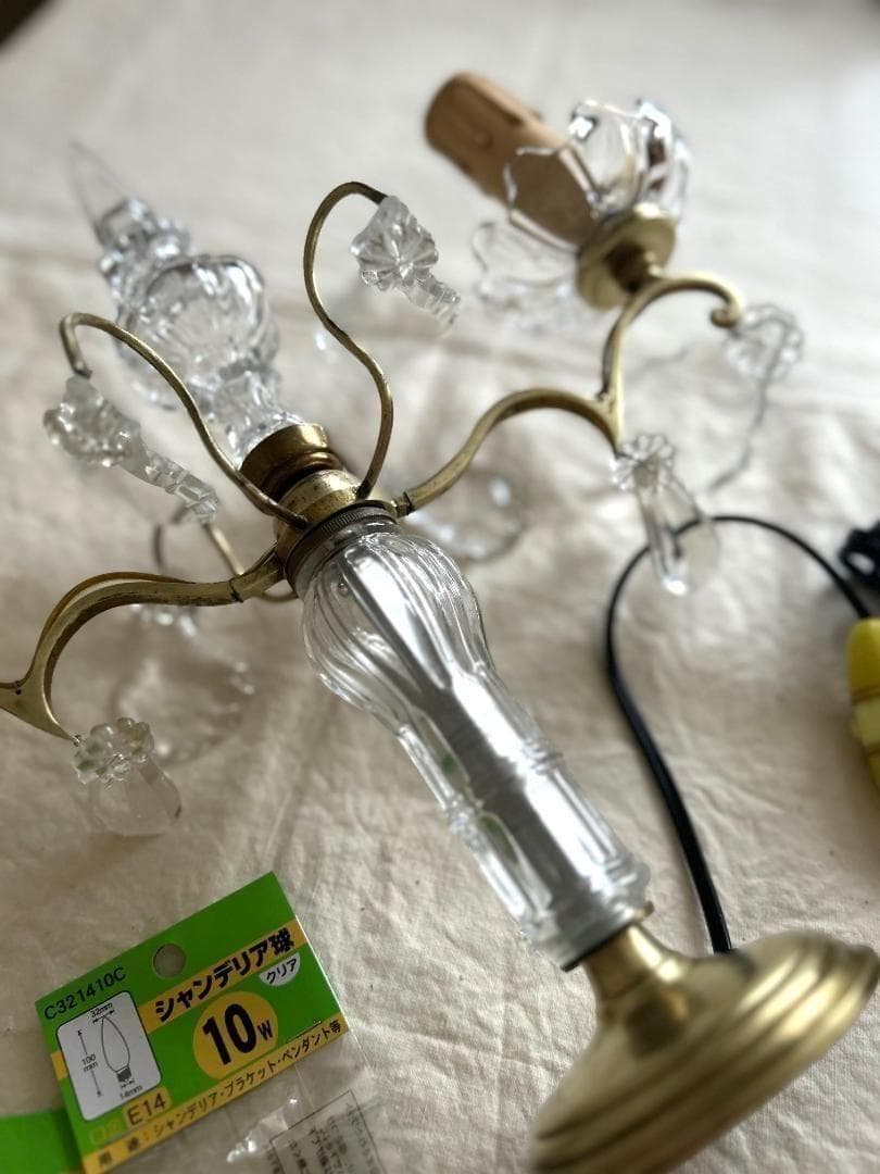 キャンドル　ランプ　 蝋燭　シャンデリア　ブロカント　フランスアンティーク