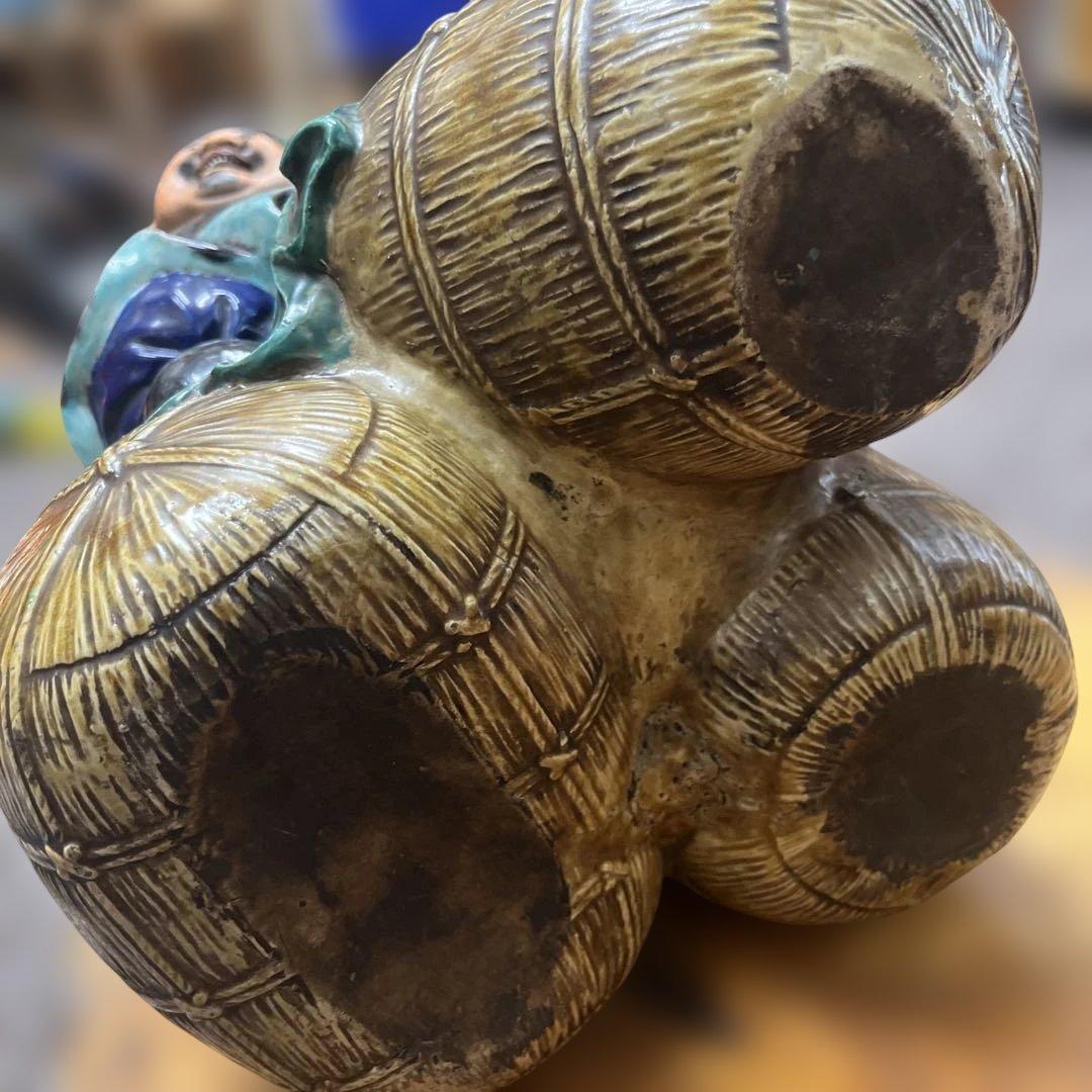 九谷焼　三俵大黒　骨董品　縁起担ぎに　ヴィンテージ