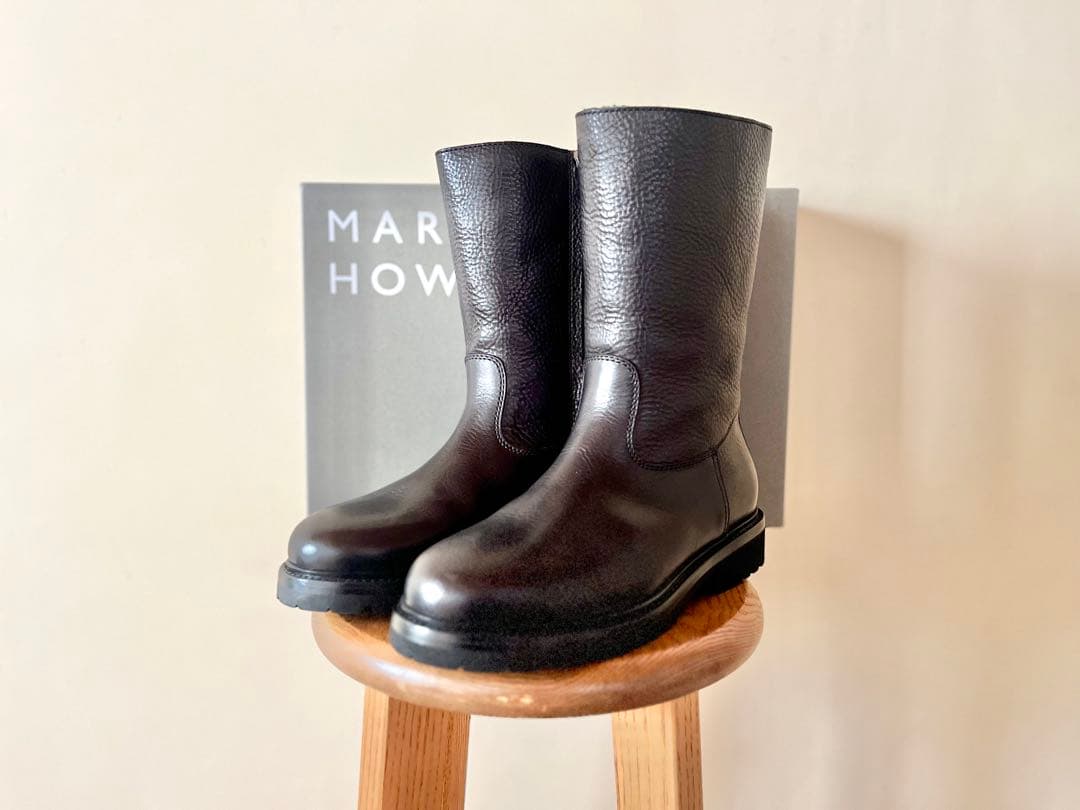 新品未使用 2024完売 マーガレットハウエル レザージップアップブーツ 20万