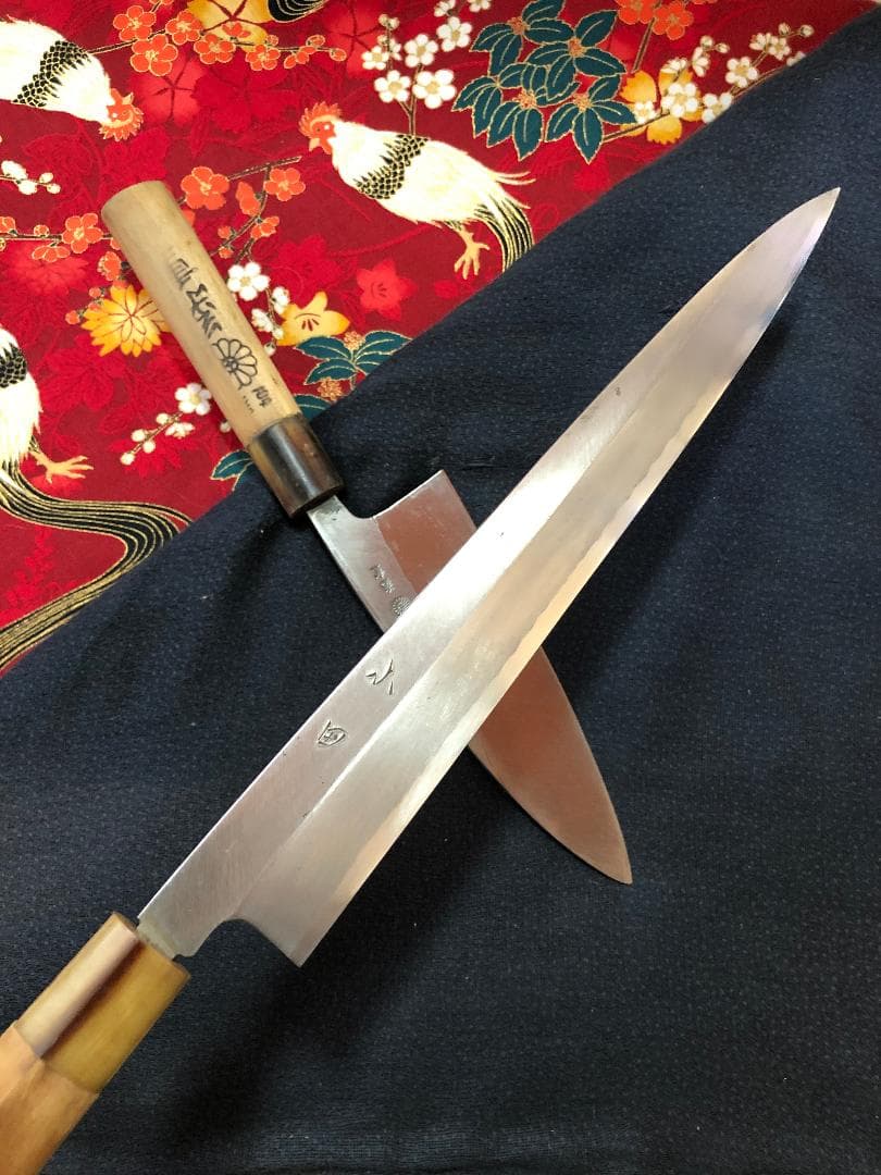 【研ぎ済み】青鋼・本鍛錬・水牛口　出刃包丁　柳刃包丁　刺身包丁　ナイフ　釣り