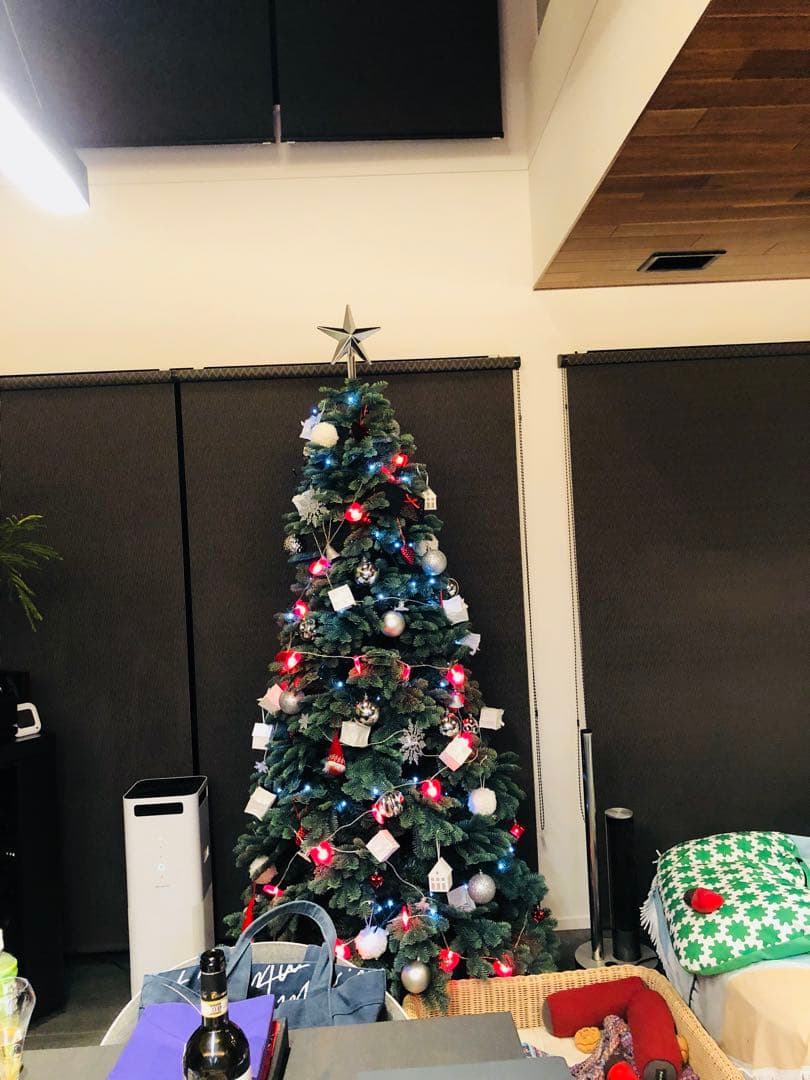 美品　クリスマスツリー 210cm 星型トッパー付き