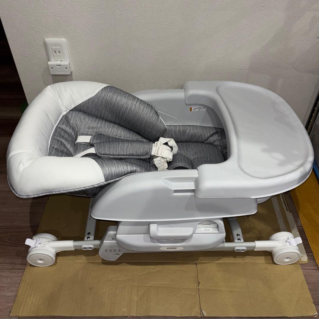 【ほぼ新品】✨ KATOJI カトージ　ハイローラック　ハイローチェア ピッコロ