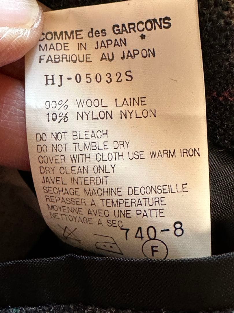 美品　COMME des GARCONS HOMME チェック柄ジャケット S