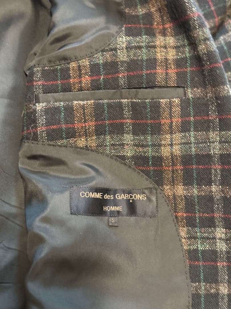 美品　COMME des GARCONS HOMME チェック柄ジャケット S