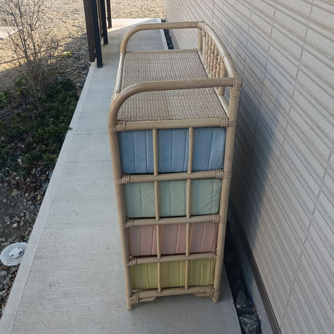 ラタン　藤　カラーボックス　収納　ランドリー　チェスト　ラック