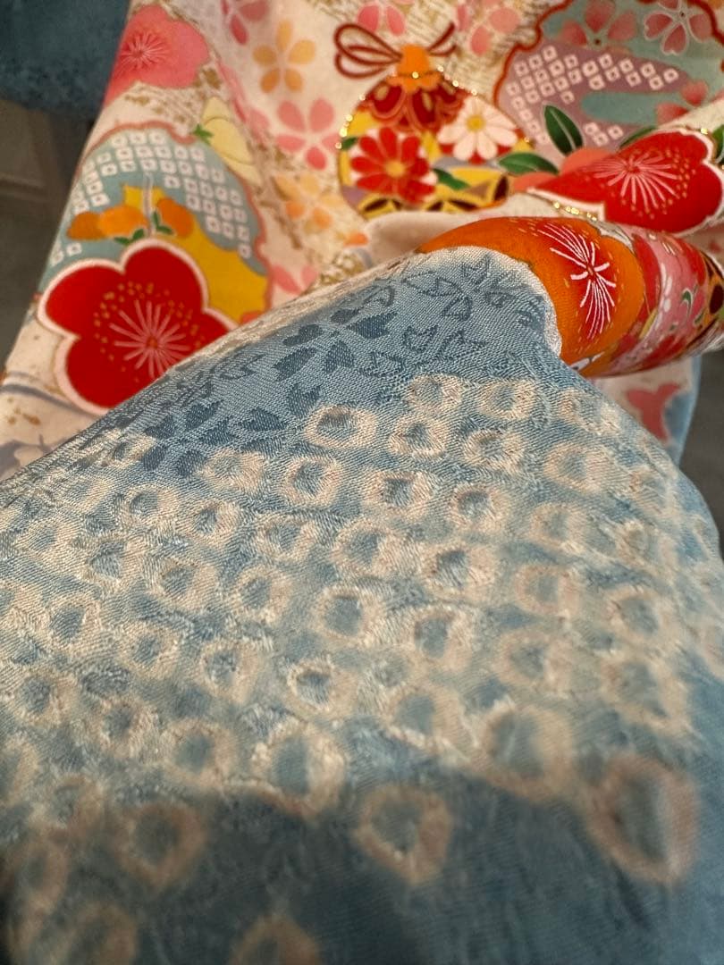 正絹　絞り　高級着物セット　7歳