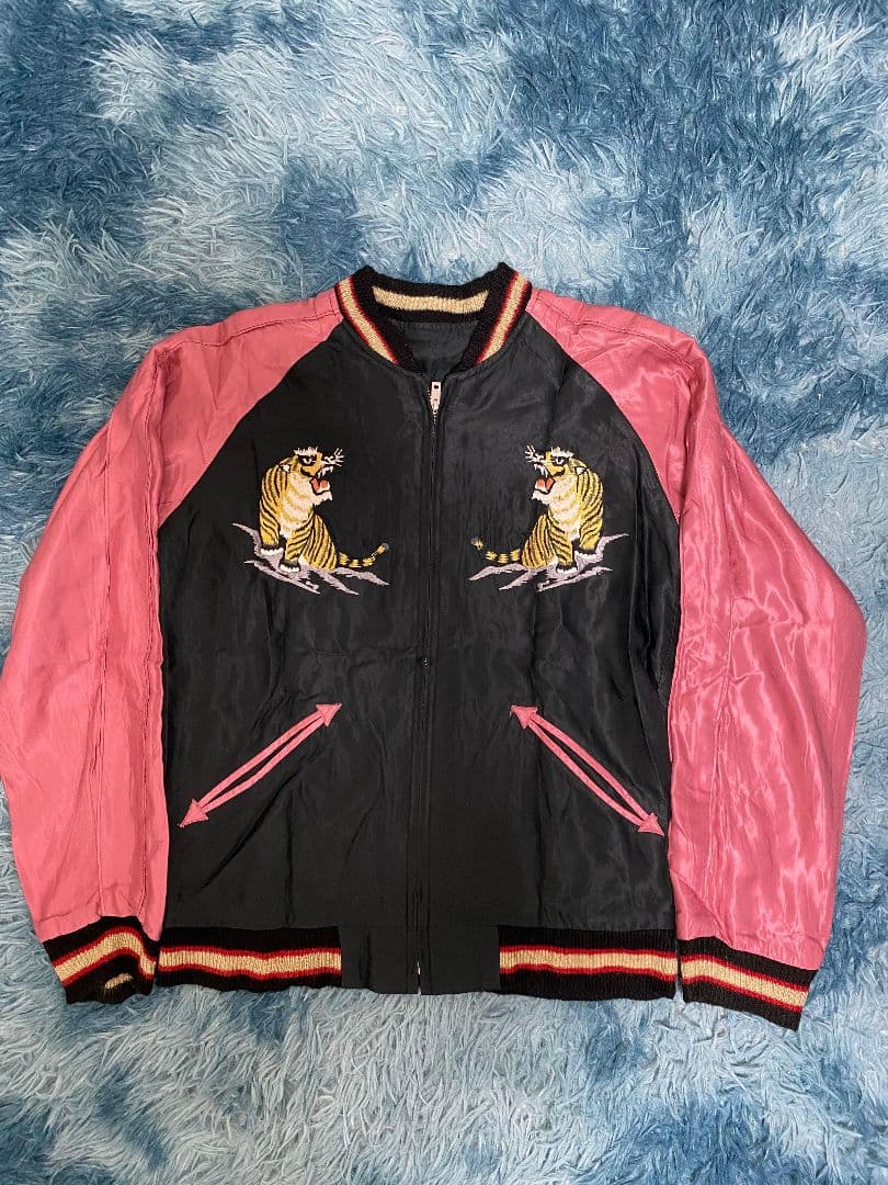 美品　希少beams x テーラー東洋スカジャン 黒龍虎　サイズF