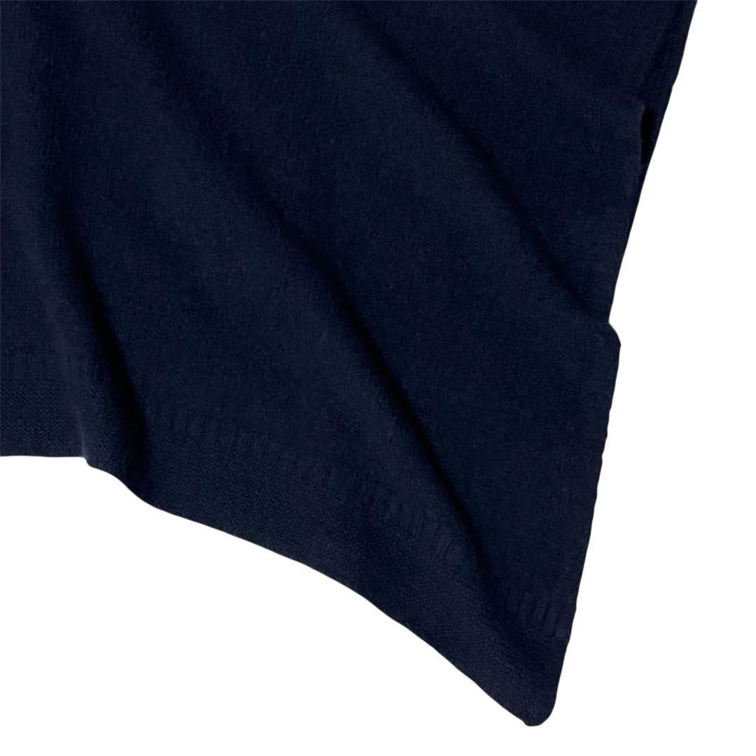 45R 45rpm カシミヤ100％ ポンチョ アシンメトリー 濃紺 ネイビー