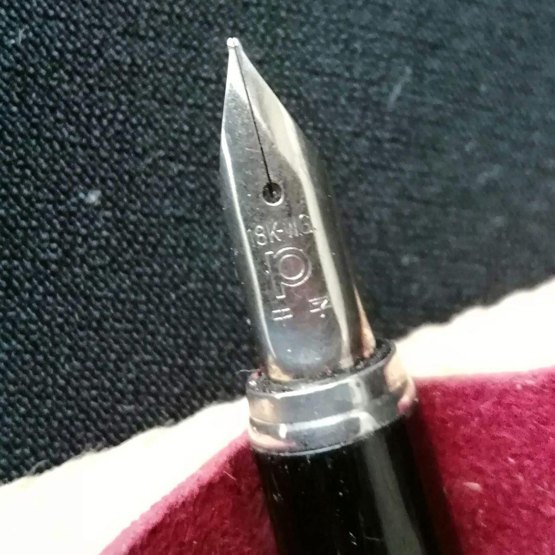 逸品　プラチナリビエール銀河　スターリングシルバーに本金焼き付け万年筆　金銀触刻