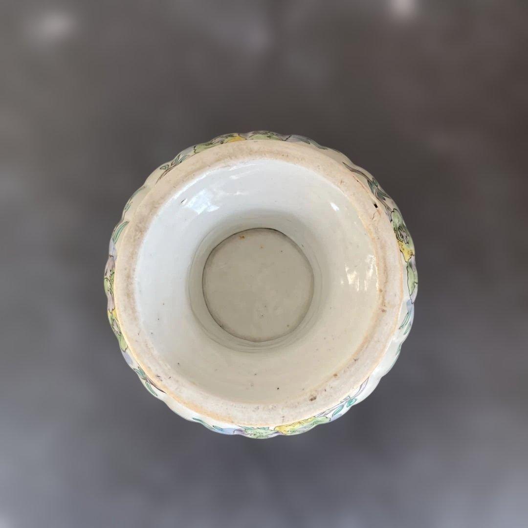 カケヒビなし古伊万里　杯洗　盃洗　色絵杯洗　陶芸　年代物