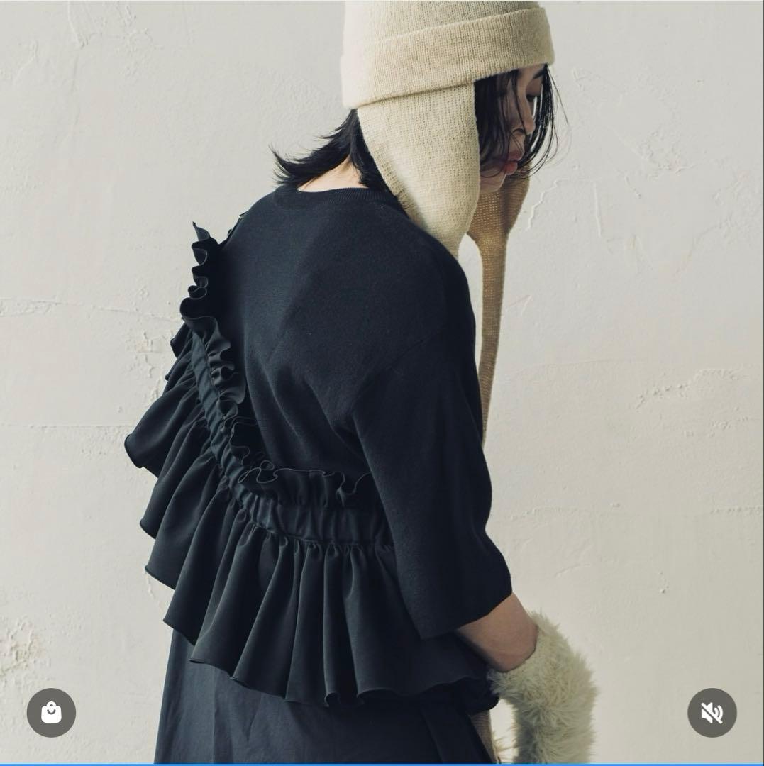 Orient millinery DORA フリルバッグ　ブラック