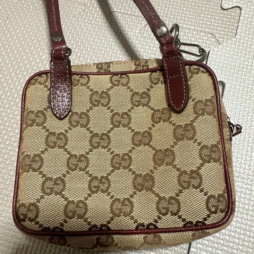 バッグ】GUCCI グッチ GGキャンバス ポシェット ショルダーバッグ