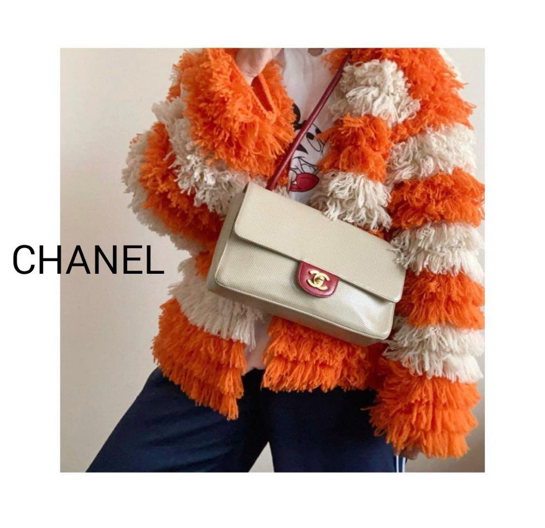 にこにこ 様♡CHANEL バイカラー　レザーショルダーバッグ
