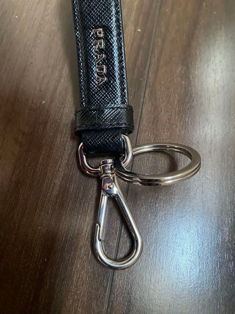 【箱付き】PRADA キーリング・ブラック　ナイロン