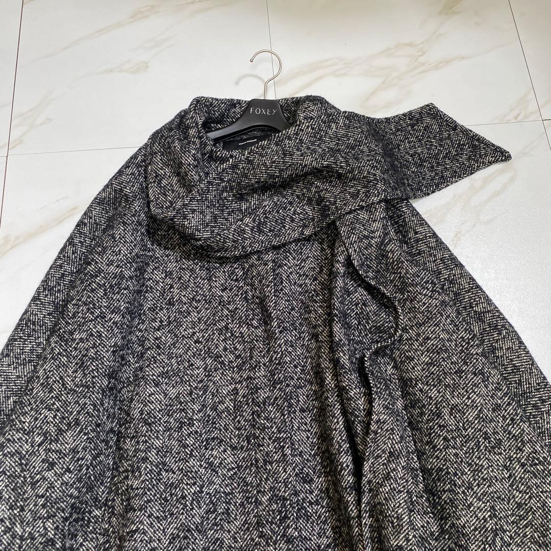 完売品♡ジャーナルスタンダード ウール ヘリンボーンデザインワイドコート