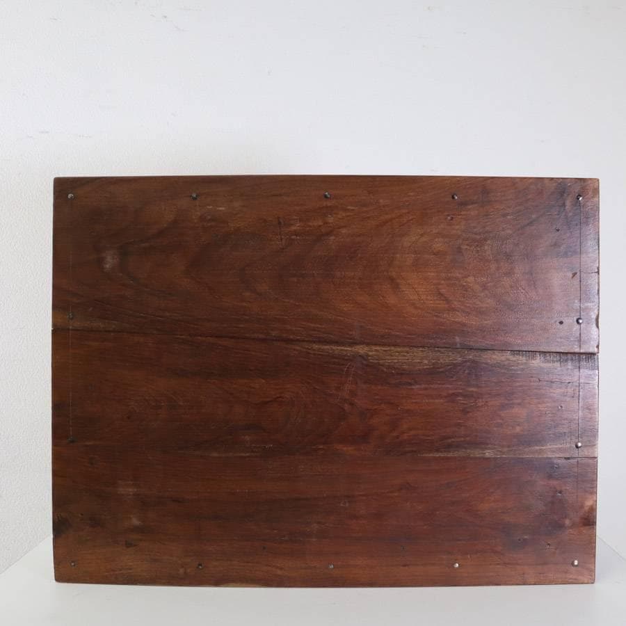 値下アンティーク調 アイアン脚 サイドテーブル 花台 飾り台 古材 引き出し付