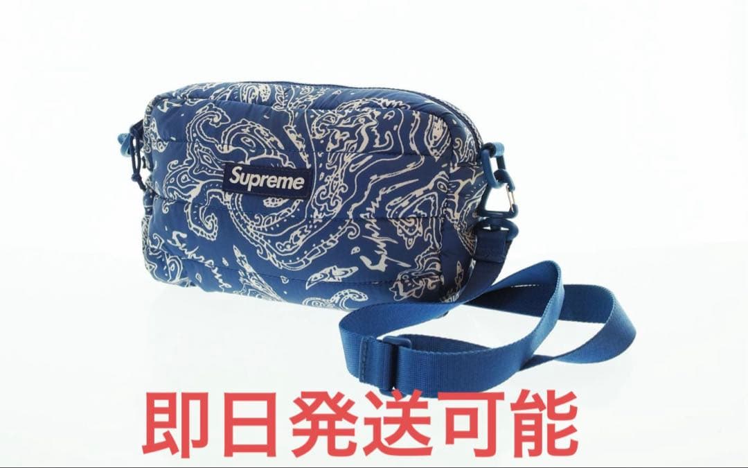 バッグ Supreme Puffer Side Bag \"Blue Paisley\"
