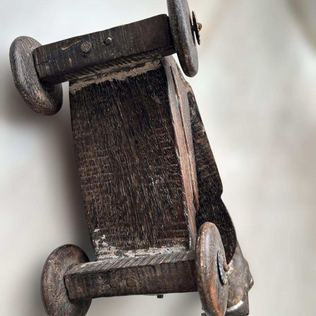 の*ん様 アンティーク木馬 車輪付き 木製