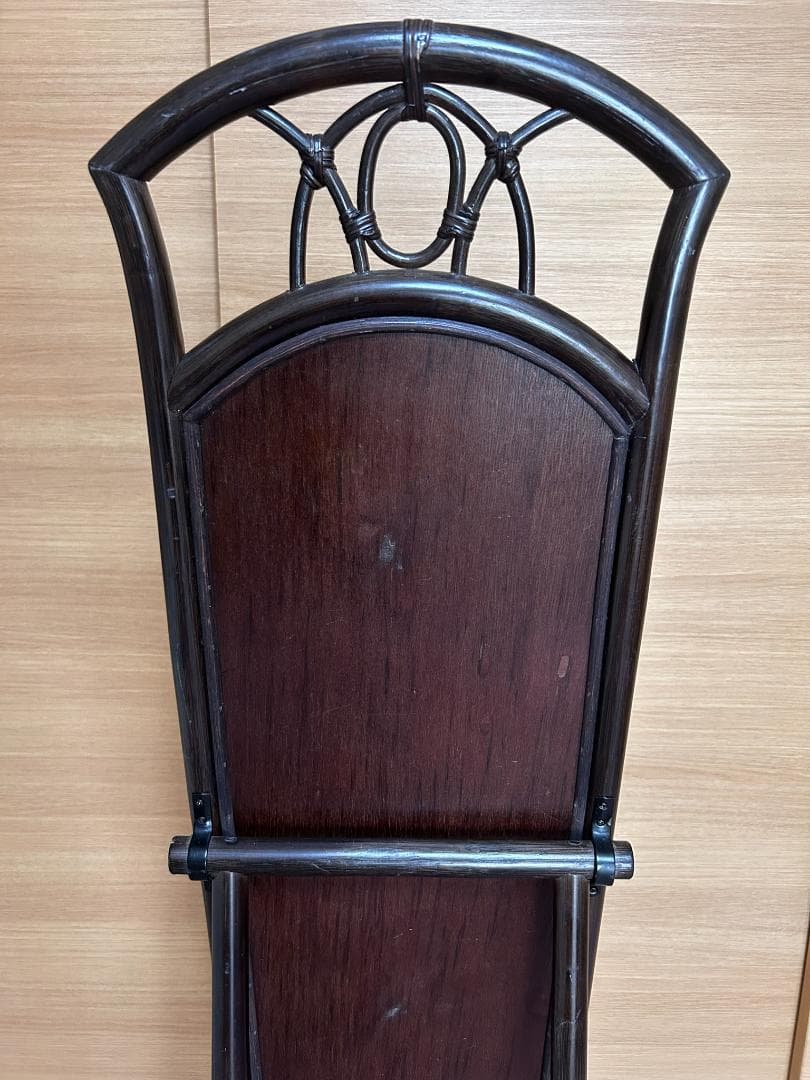 レトロ　ヴィンテージ　モダン　ラタン　姿見　全身鏡　スタンドミラー