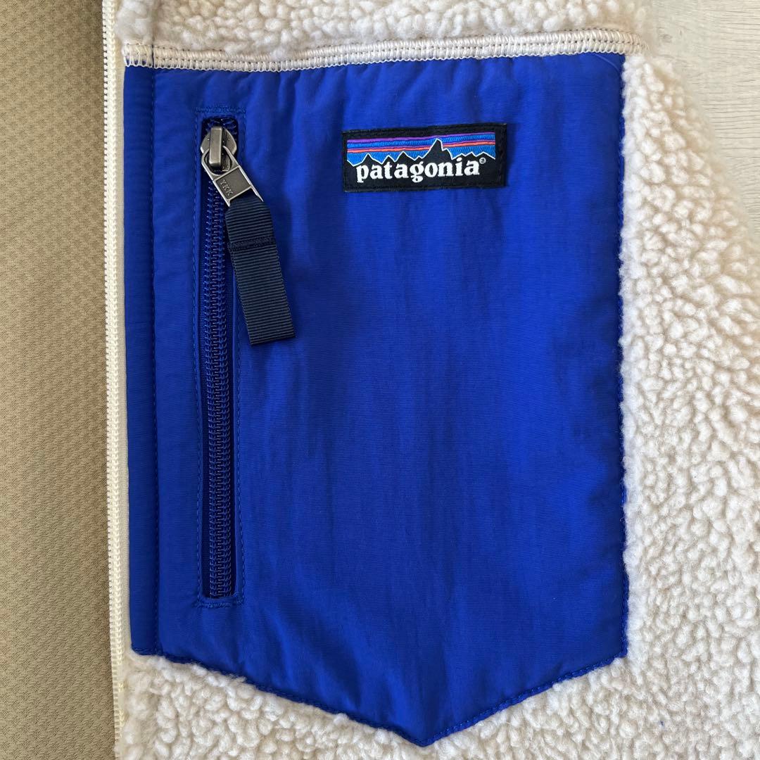 patagonia レトロＸ　ベスト Mサイズ クリーム/ブルー