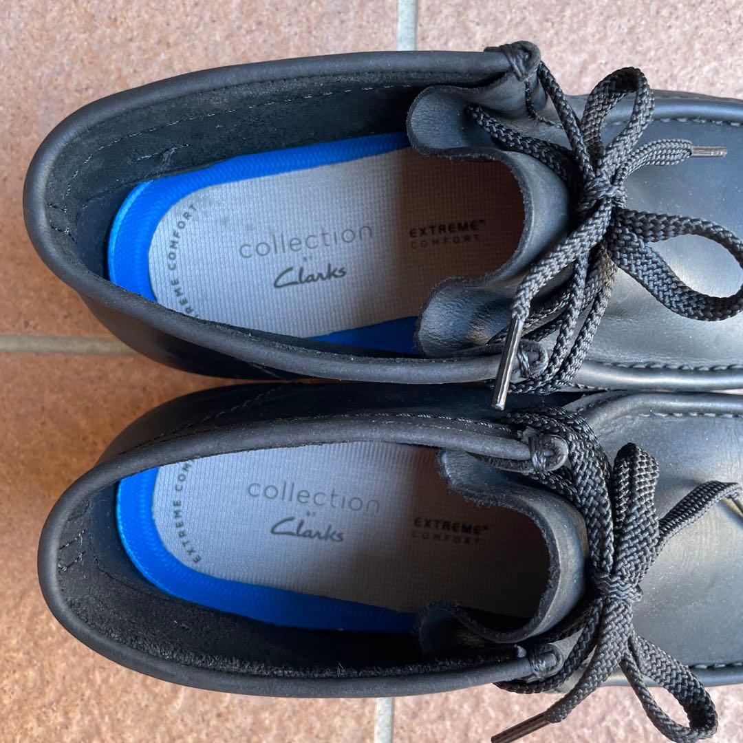 クラークス　ワラビー　モカシン　ブラックレザー