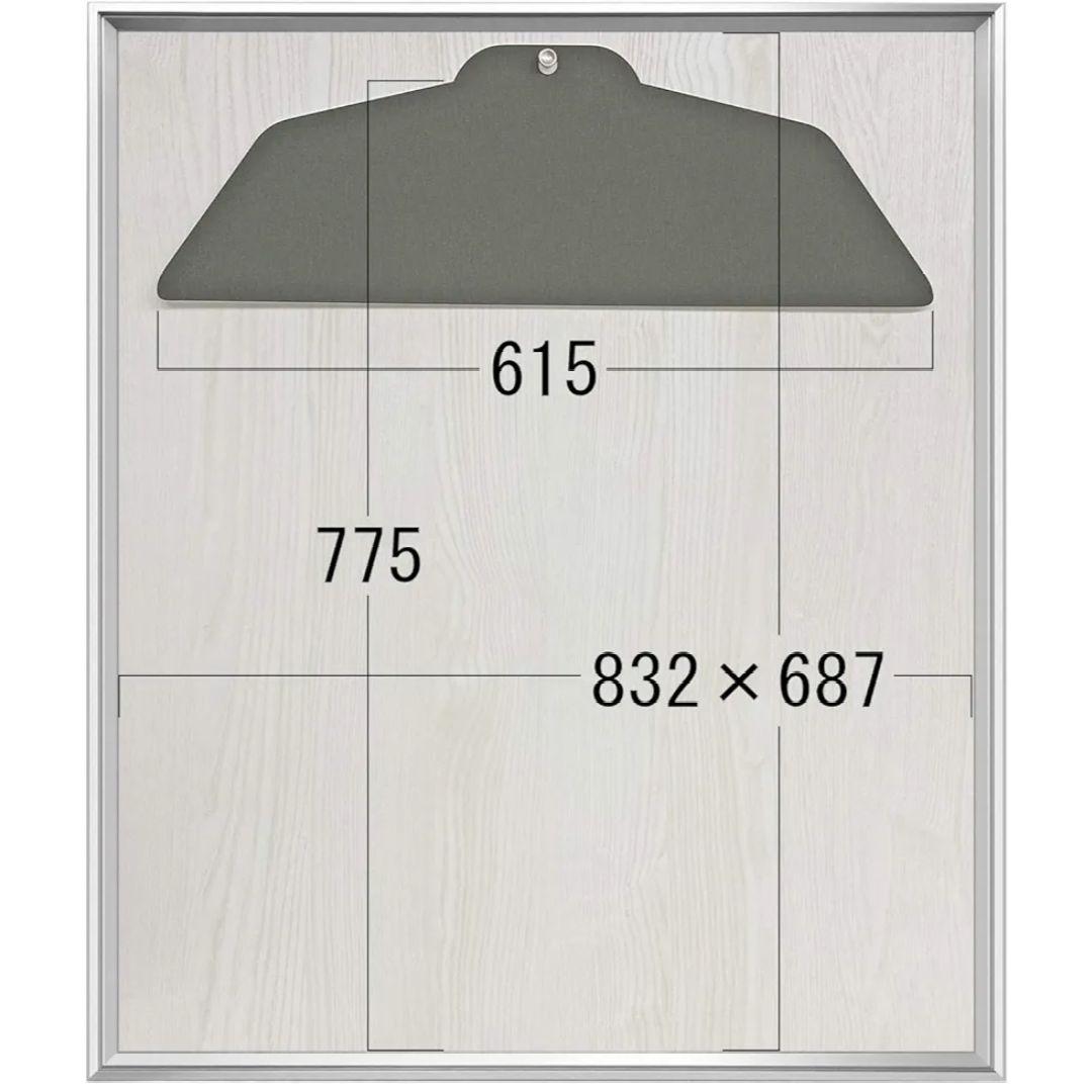 ユニフォーム額 GT05スリム (シルバー×背景:黒木目)