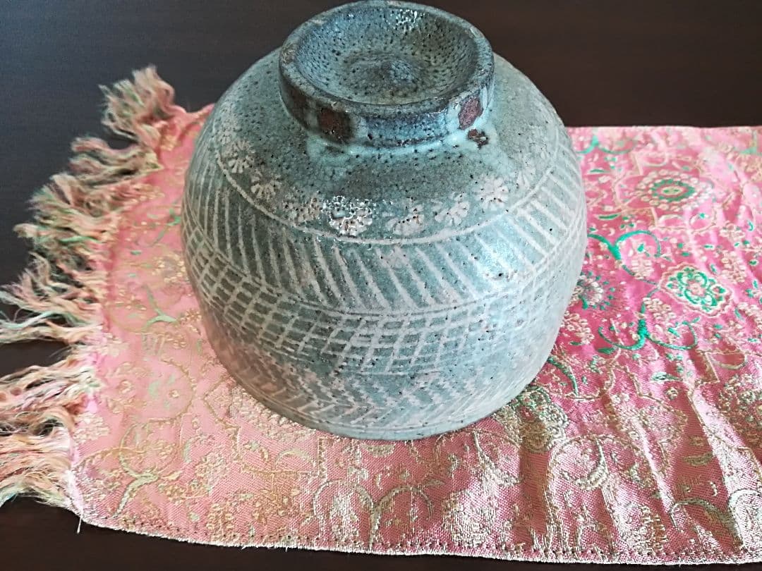 ⭐時代物茶道具 三島唐津 彫り唐津 茶盌 古唐津？朝鮮唐津 古美術骨董品