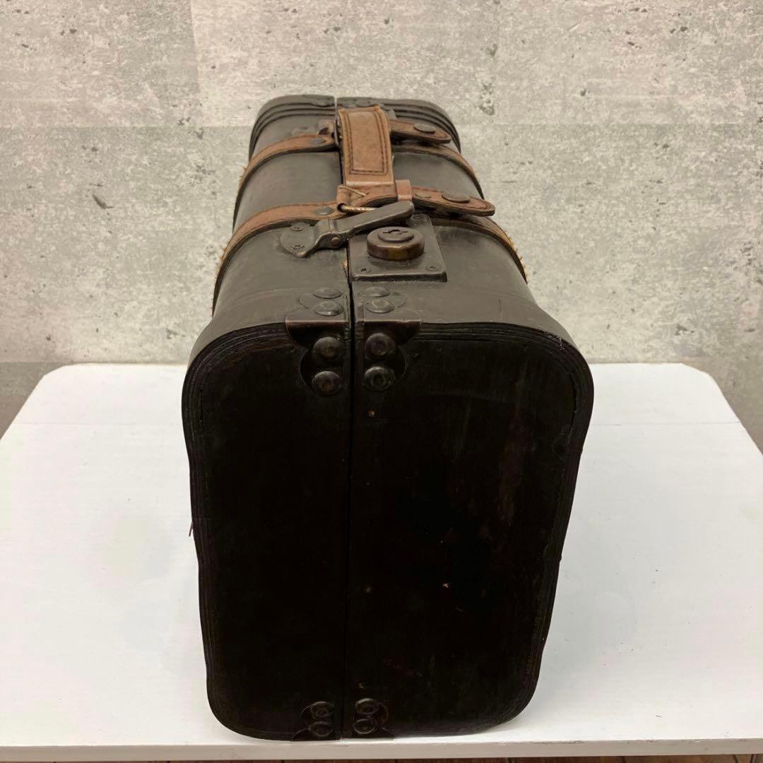 アンティーク 木製 ウッドトランク 木製スーツケース ダークブラウン