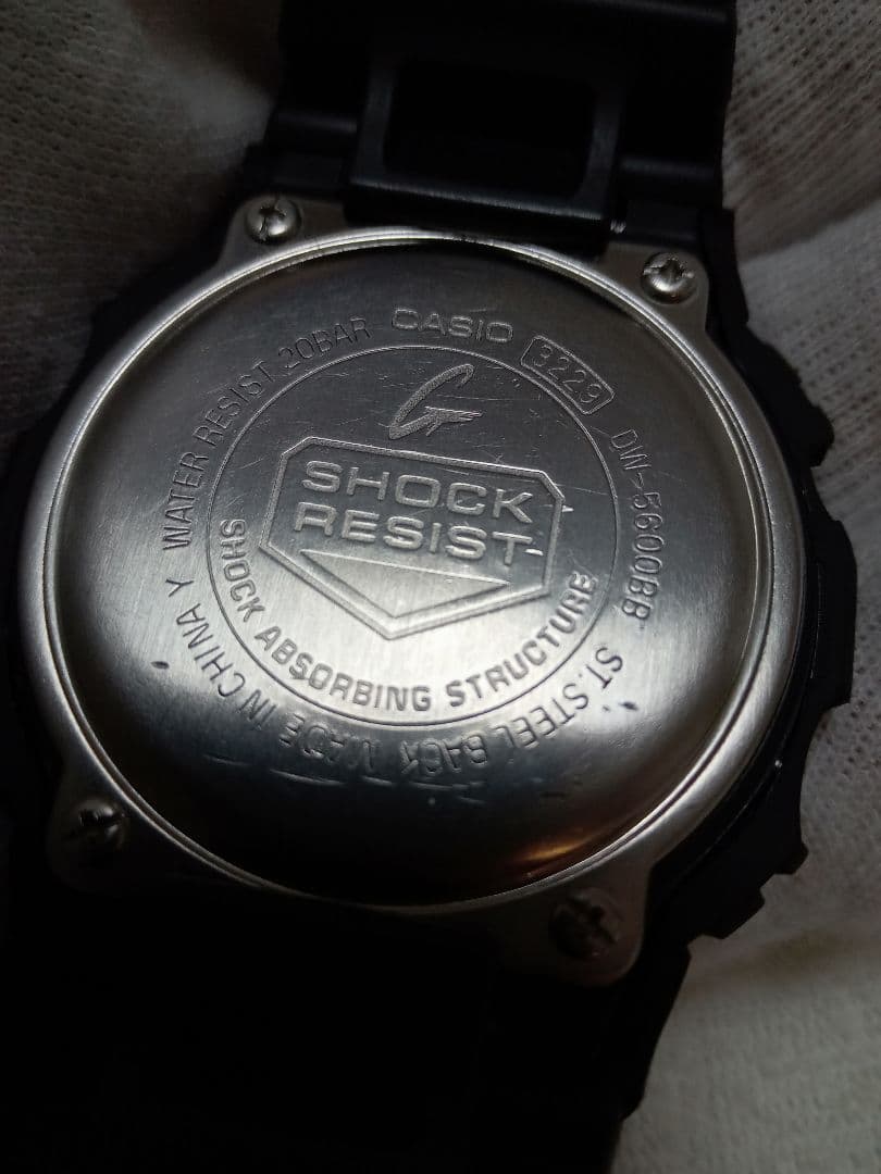 G-SHOCK　DW-5600BB　ブラック　9Hガラスフィルム装備　美品