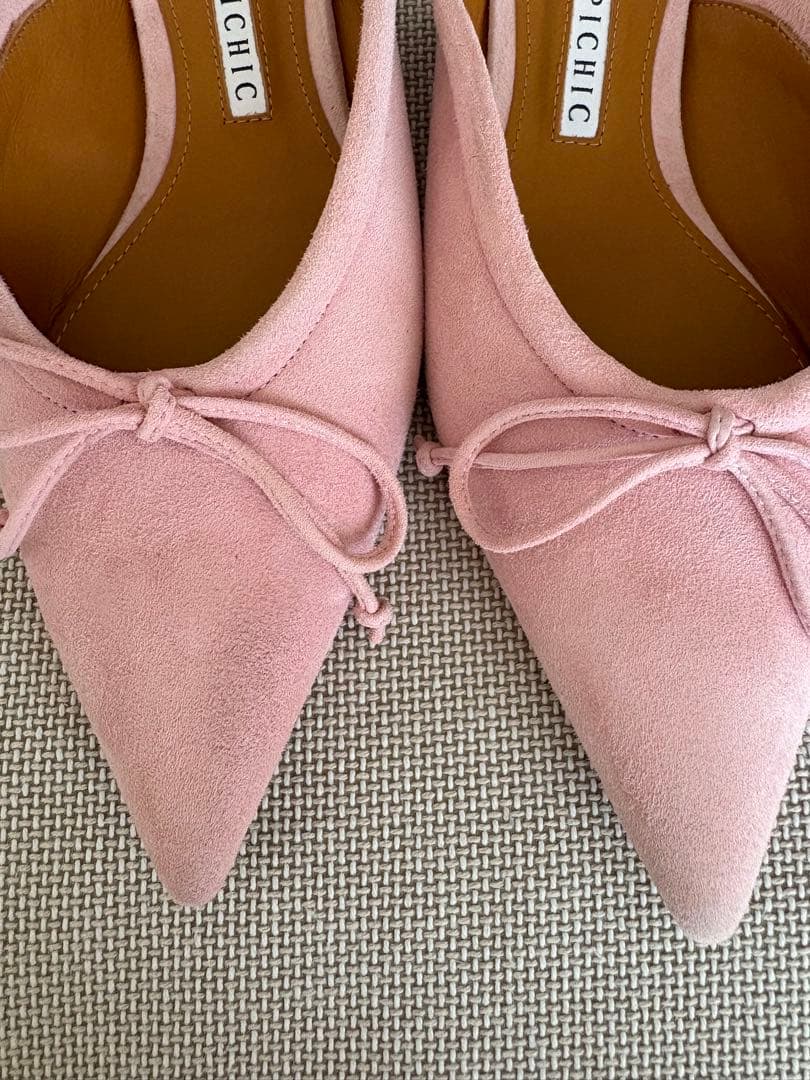 PIPPICHIC ピンク ポインテッドトゥミュール　baby pink