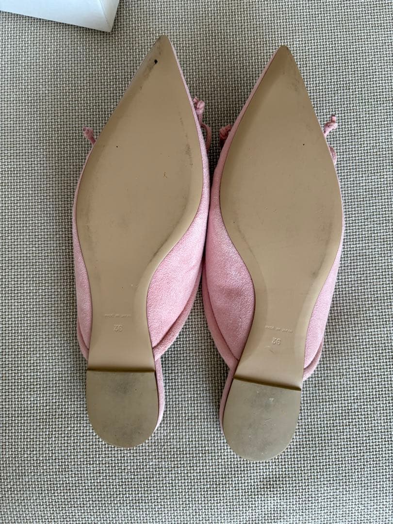 PIPPICHIC ピンク ポインテッドトゥミュール　baby pink