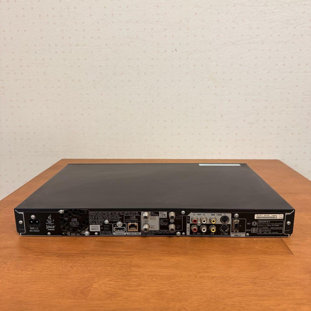● 美品 SONY ブルーレイレコーダー BDZ-AT750W