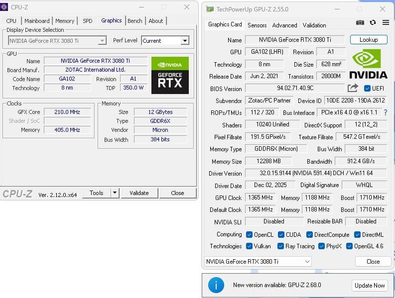 ZOTAC GAMING GeForce RTX 3080 Ti (本体のみ)