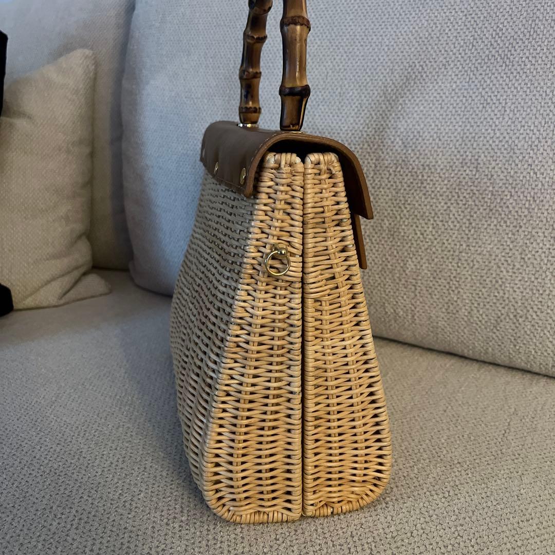 TOMMASO CANDRIA トーマソカンダリア カゴバッグ バンブーハンドル